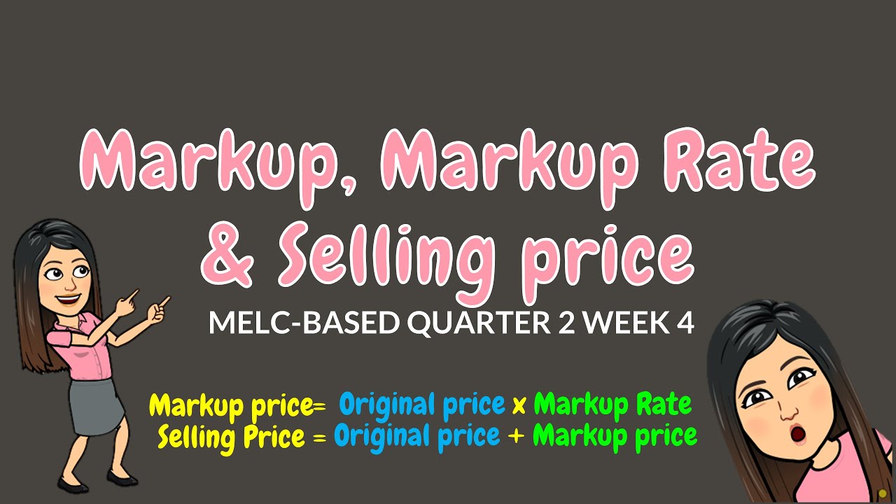 MARK UP, SELLING PRICE & MARKUP RATE | GRADE 6