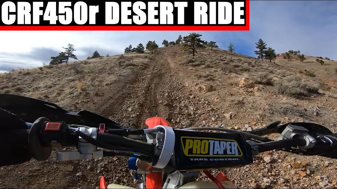 2002 Honda CRF450r ripping out in the Reno desert ride