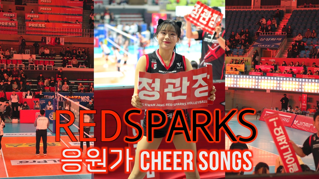 💥 정관장 RED SPARKS  [ 선수 응원가 ] cheer songs ‼️Vertical video ‼️