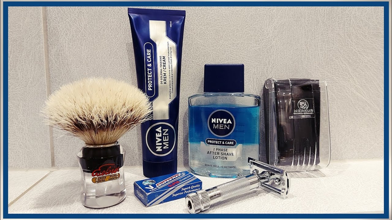💈🔹 Nivea Men Care & Protect Shaving Cream, Nivea 2 Phase Aftershave Lotion 🔹💈