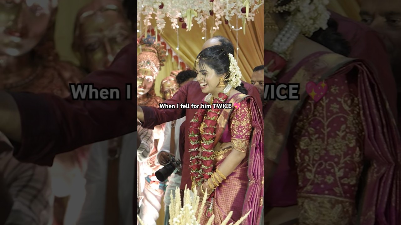 when I fell for him TWICE 🙈❤️ #wedding #couple #kerala