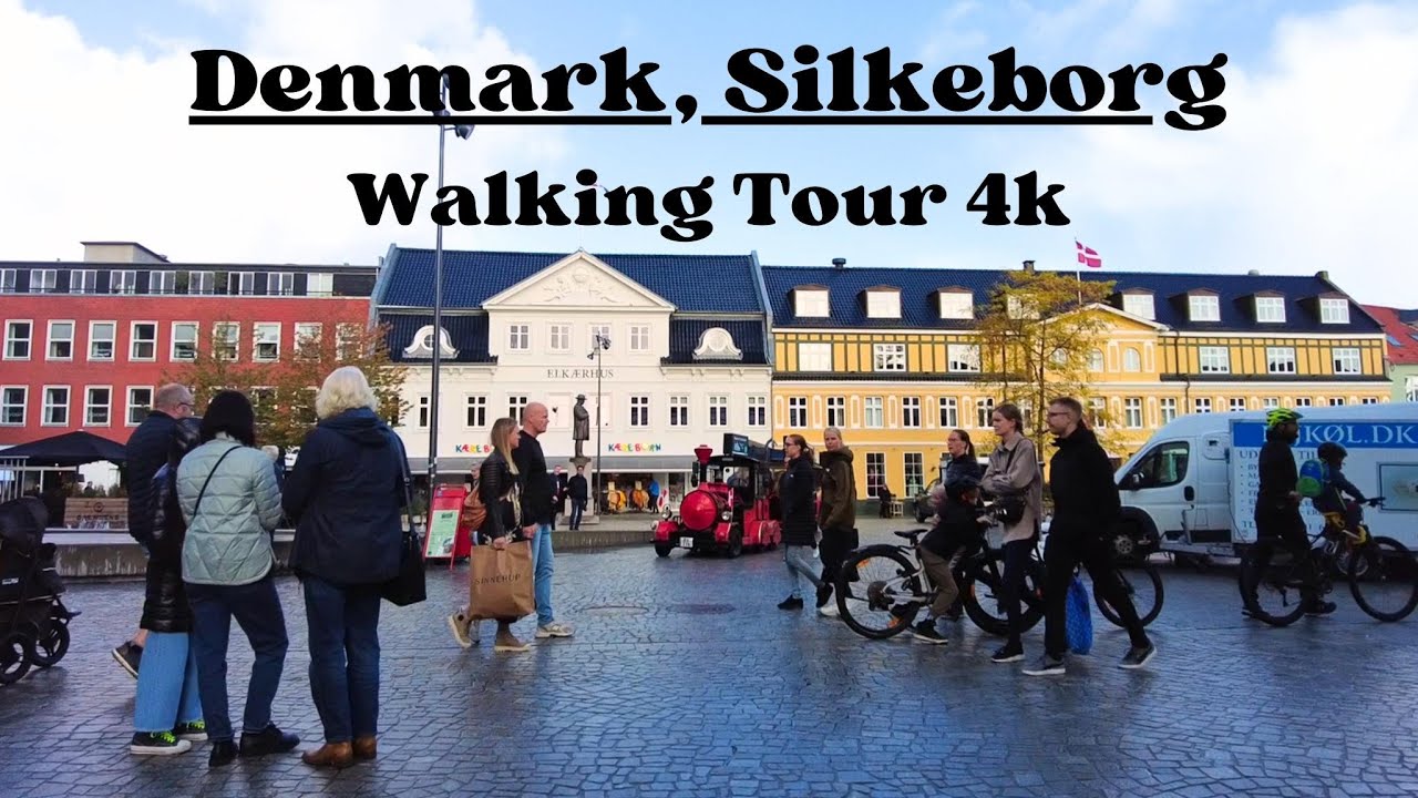 Windy City Walk In Silkeborg, DENMARK - Bustling Town Life the Weekend - Scandinavian Walking Tour