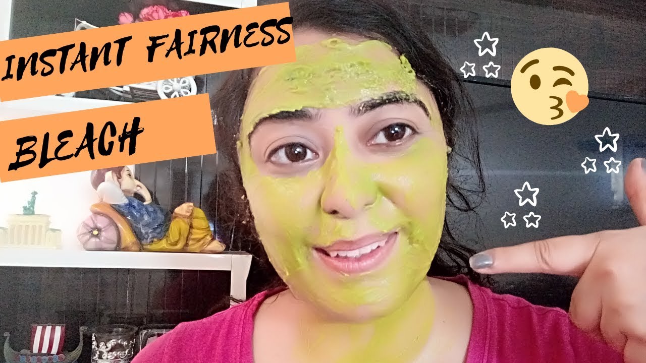 घर पर ब्लीच करने का अनोखा नुस्खा ये नेचुरली आपकी Skin bleach कर गोरा बना दे LIVE RESULTS / #fairskin