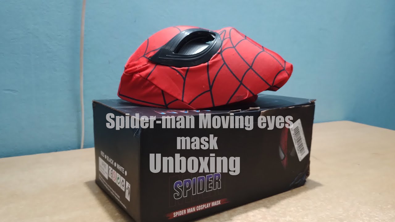 Spider man Moving eye mask unbox || Spiderman mask