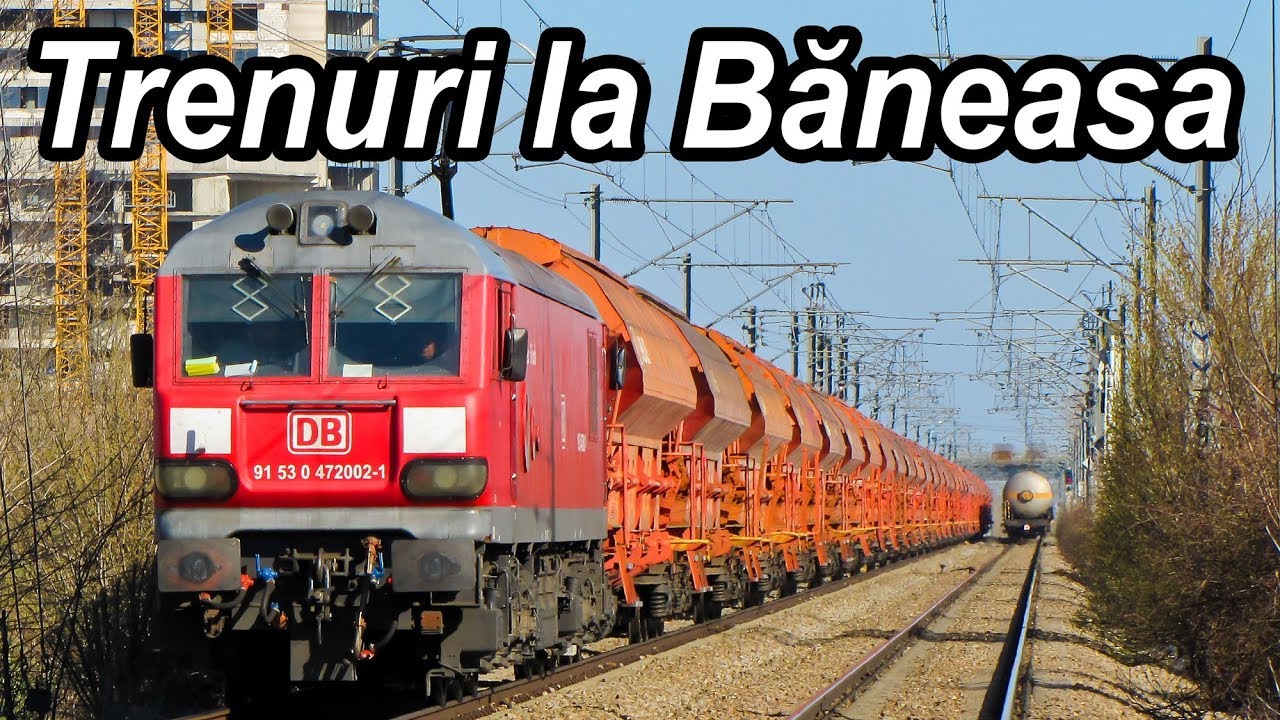 Trenuri langa Bucuresti Baneasa pe M800-Spring trainspotting-Bahnverkehr neben Bukarest