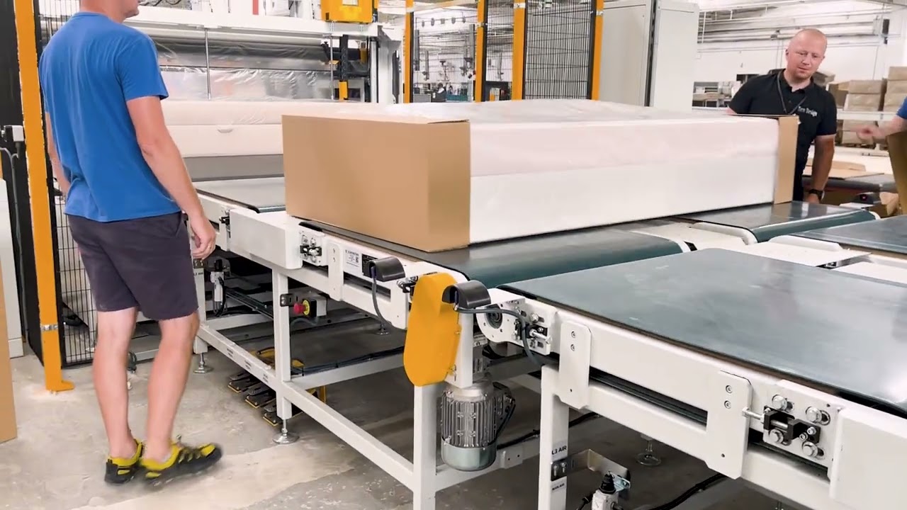 BZ-PACK: Mattress Foundation Packaging Line with Heat Shrink Tunnel