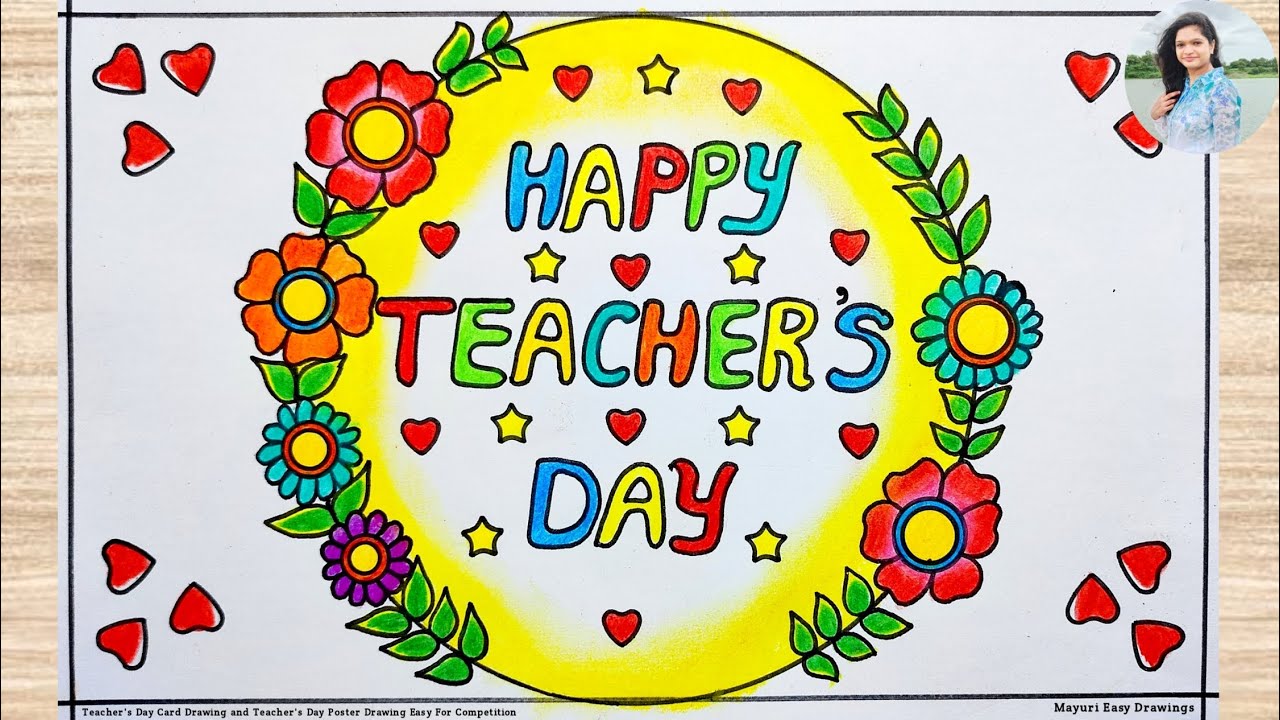 Teacher’s Day Drawing Easy and Beautiful | Teacher’s Day Poster Drawing | Teachers Day Card Drawing