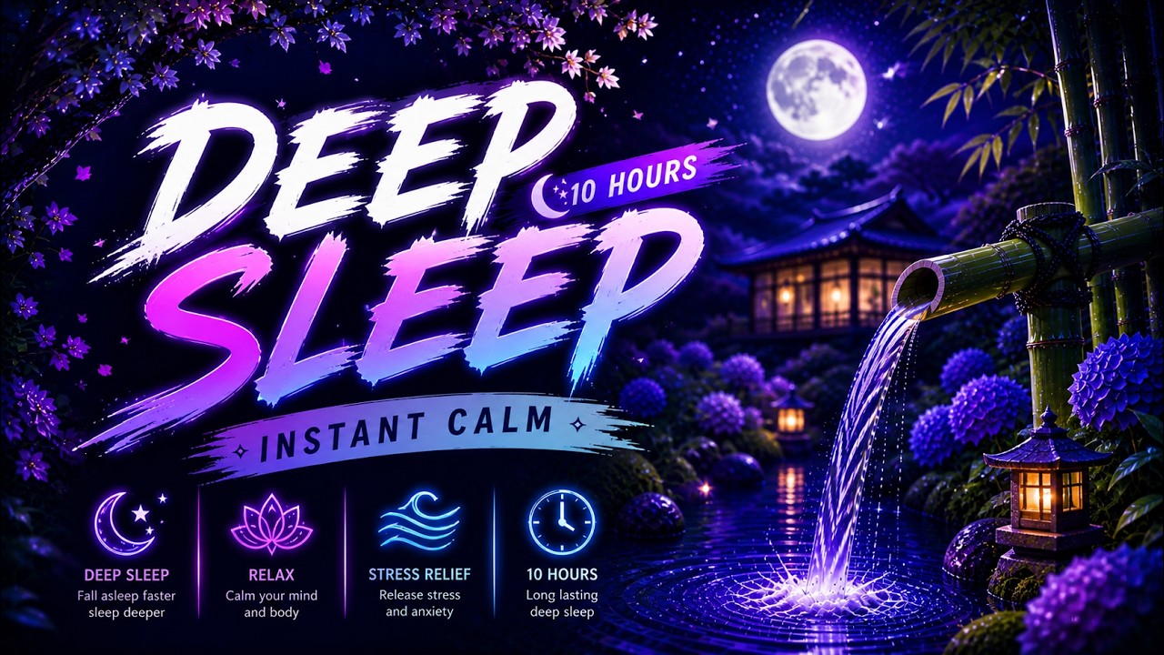Calming Zen Garden Sounds – 10 Hour Beautiful Instrumental for Meditation, Study & Sleeping