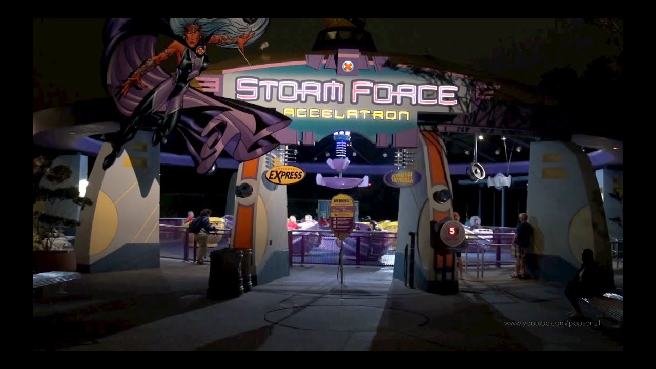 Islands of Adventure - Storm Force Acceleration at Night POV - Universal Orlando Resort HD Florida