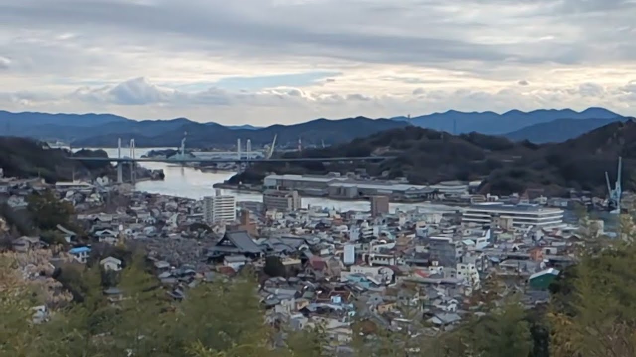 尾道で美味しいコロッケ買ったりしながらのバイク屋の朝車載　福山市内