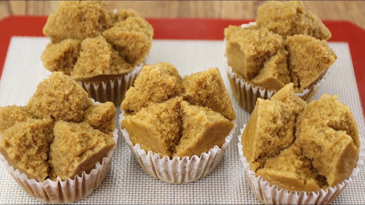 红糖米发糕 Steamed Brown Sugar Rice Huat Kuih/Cupcake
