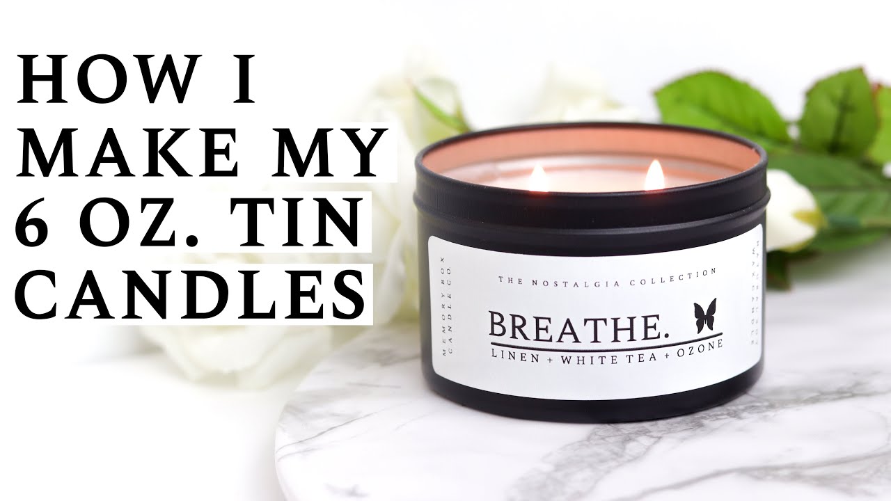 STEP BY STEP: How I Make My 6 oz. Tin Soy Candles | Formula, First Burn Test, Visual Demonstration