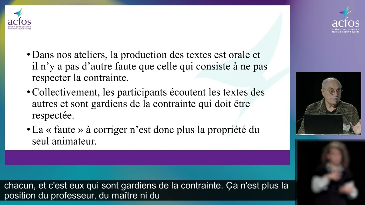 Paul Fournel  - 19ème Colloque ACFOS