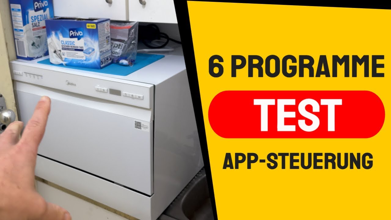 Ich teste den Midea ST 3 6F wi Tischgeschirrspüler -Mini Spülmaschine