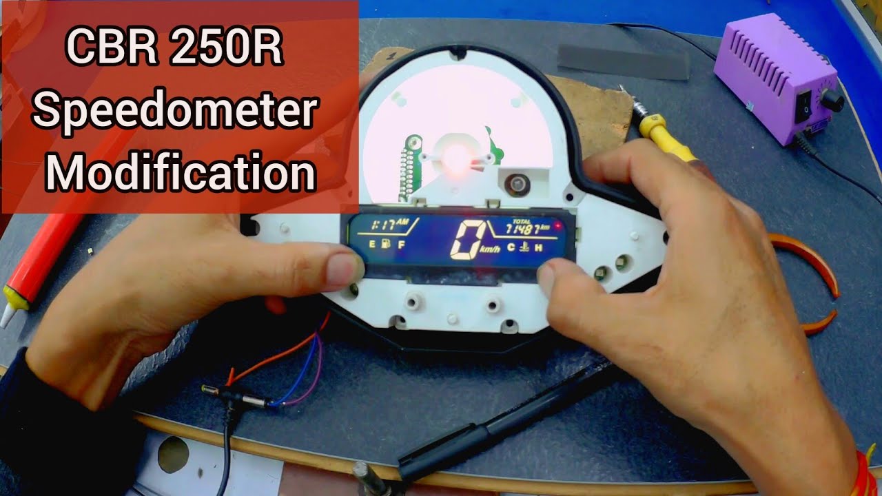 CBR250R Meter Modification Tutorial | digital speedometer modification | honda Cbr speedometer