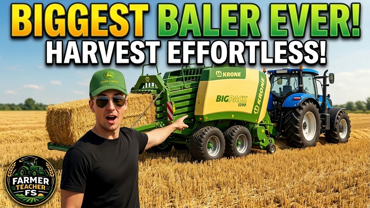 KRONE BIG PACK 1290 делает сбор урожая невероятно быстрым!