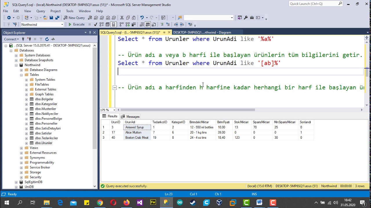 MSSQL 2019 Dersleri WHERE Kullanımı #Ders21 SQL Server 2019 Eğitimi