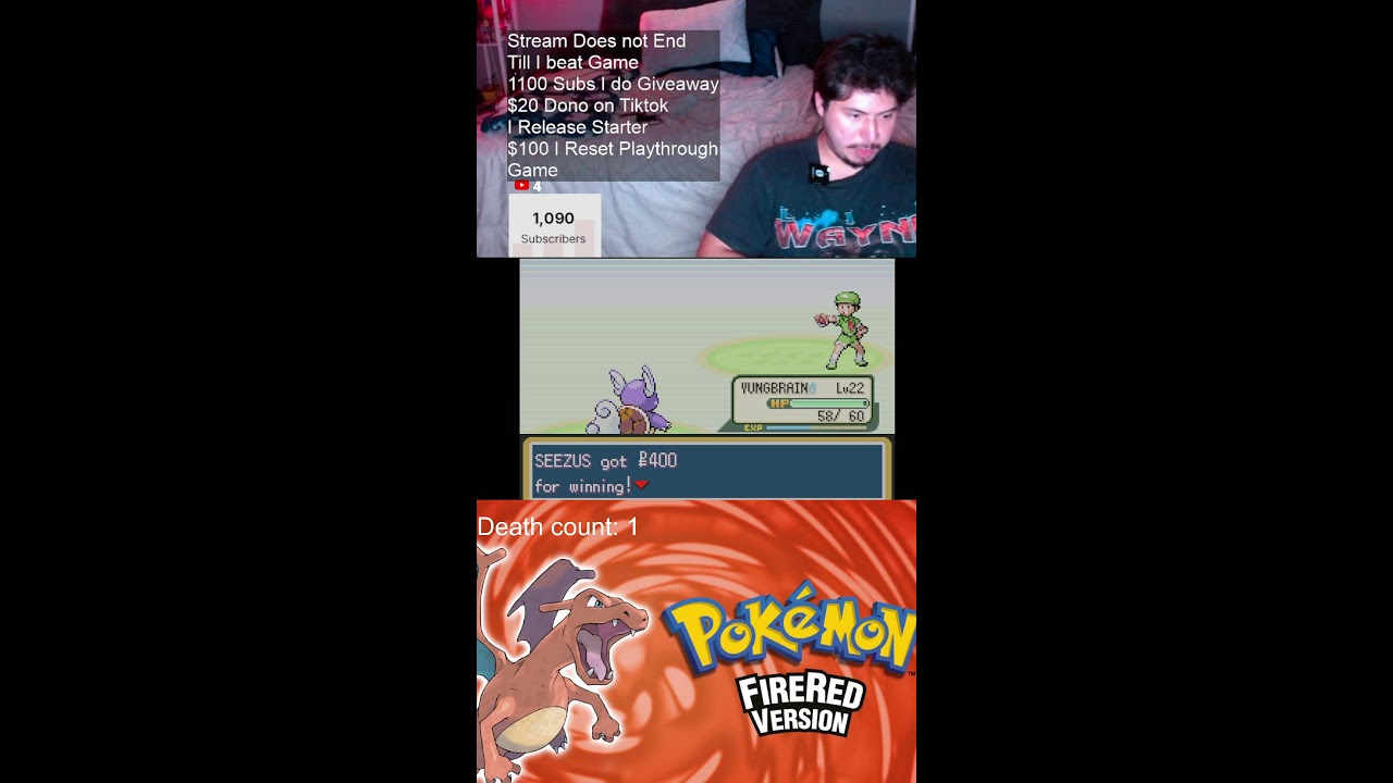 Stream Ends When I Beat Pokemon Fire Red 7 Subs Away From 1100