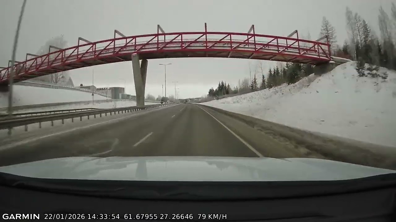 2026-01-22 Ajelua Mikkelissä kaupungilla 6x (Sini ajaa:)