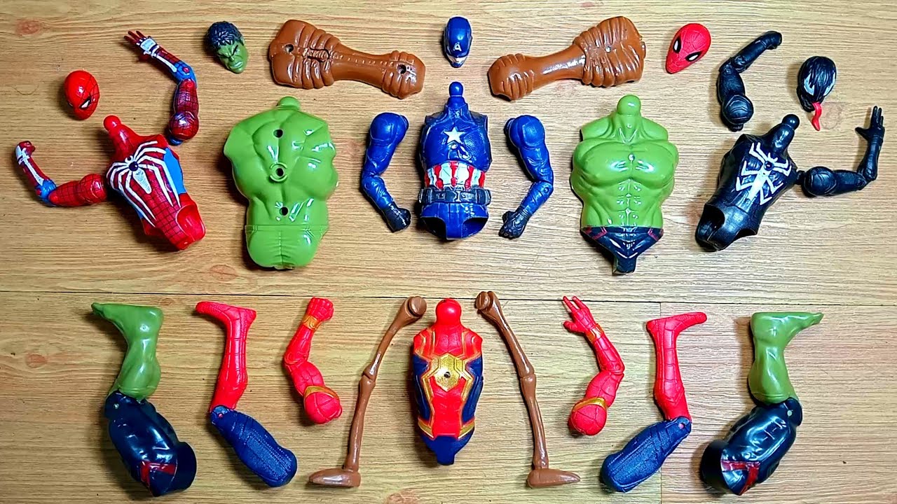 Venom vs captainamerika/ Spiderman vs Hulk/ assemble video/ superhero toys