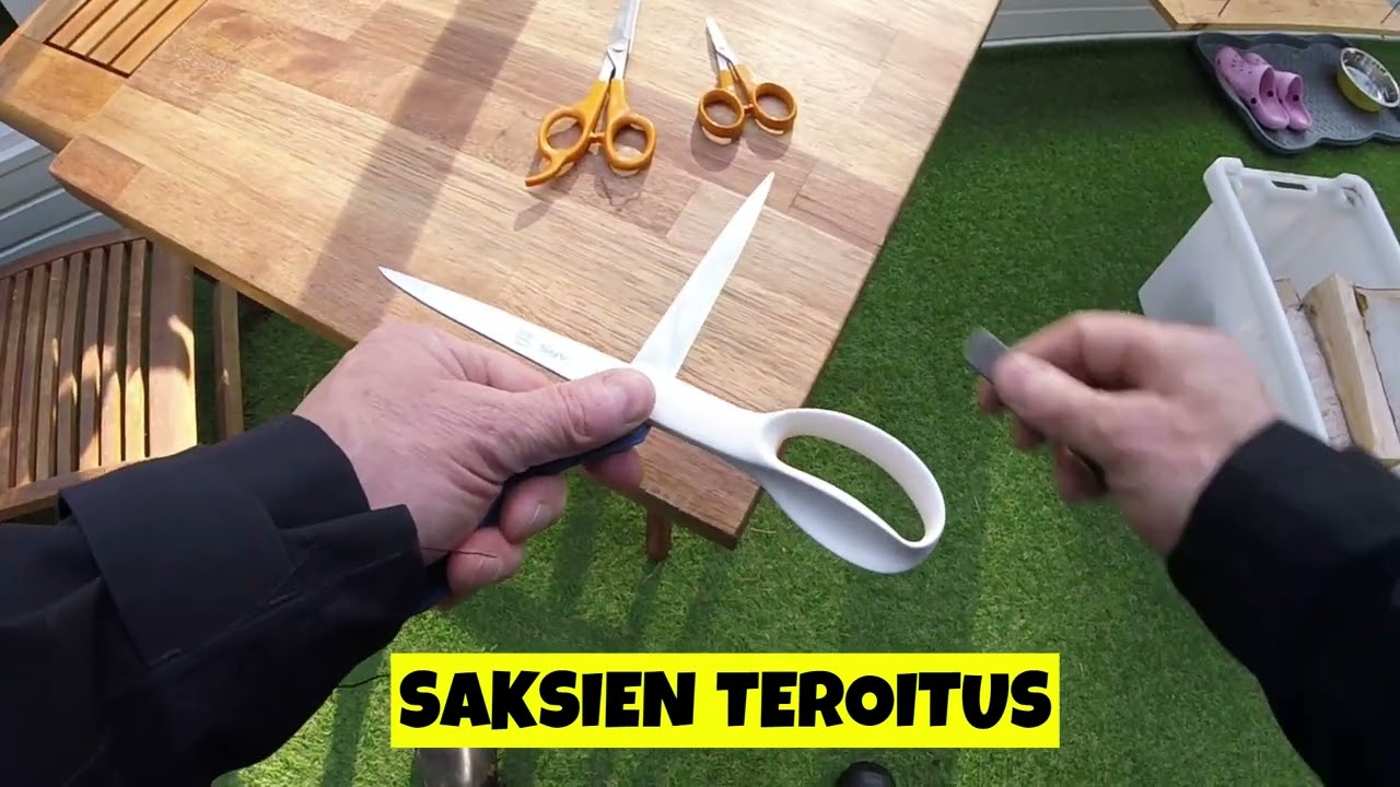 Saksien teroitus on todella helppoa, kun opettelee oikean työskentelytavan. How to Sharpen Scissors