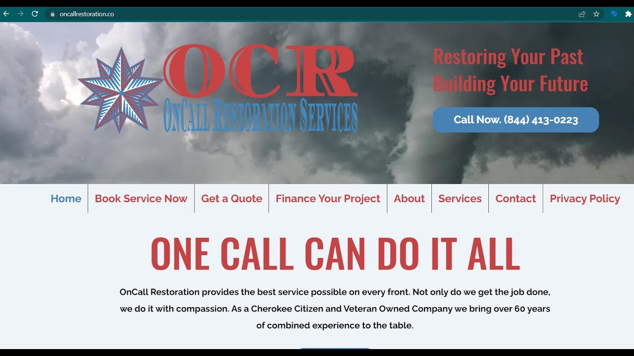 OCR OnCall Restoration Services Website & Competitor Review