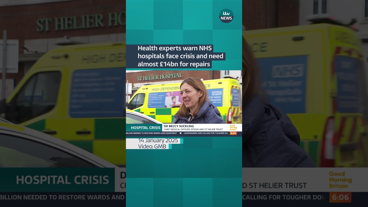 Health experts warn NHS hospitals face crisis and need almost &pound;14bn of repairs #itvnews #hospitals