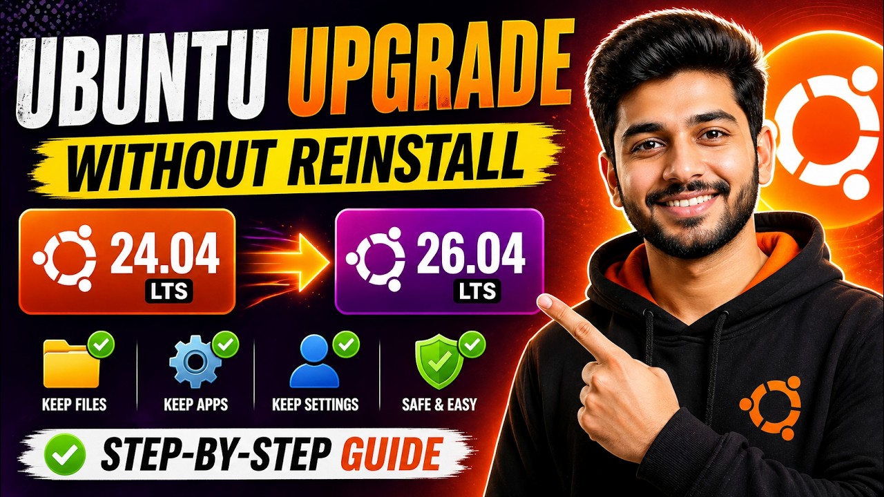 Upgrade Ubuntu 24.04 to 26.04 WITHOUT Losing Data | Ubuntu LTS Upgrade Tutorial 2026 24.04 to 26.04