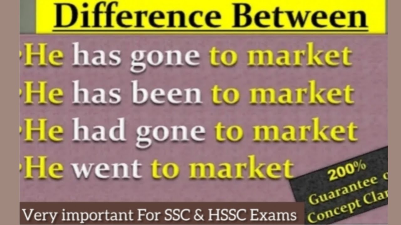 Has gone, Has been, Had gone, He went,  Difference || English Grammar 