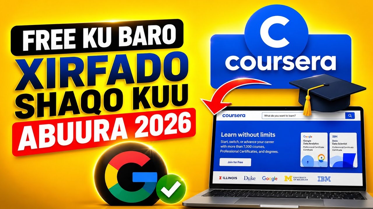 🔥Sidee Xirfadahaaga u dhisi kartaa adoon lacag bixin | Ku baro free Xirfad kasta aad jeceshahay🔥.