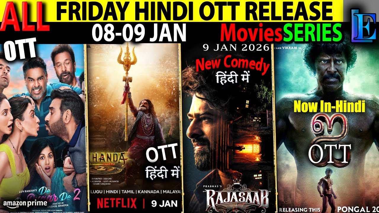 FRIDAY New Hindi OTT Release 09-JAN l Raja, Akhanda2, Freedom, Beast, DedePyaarDe2 CrimeMoviesSeries