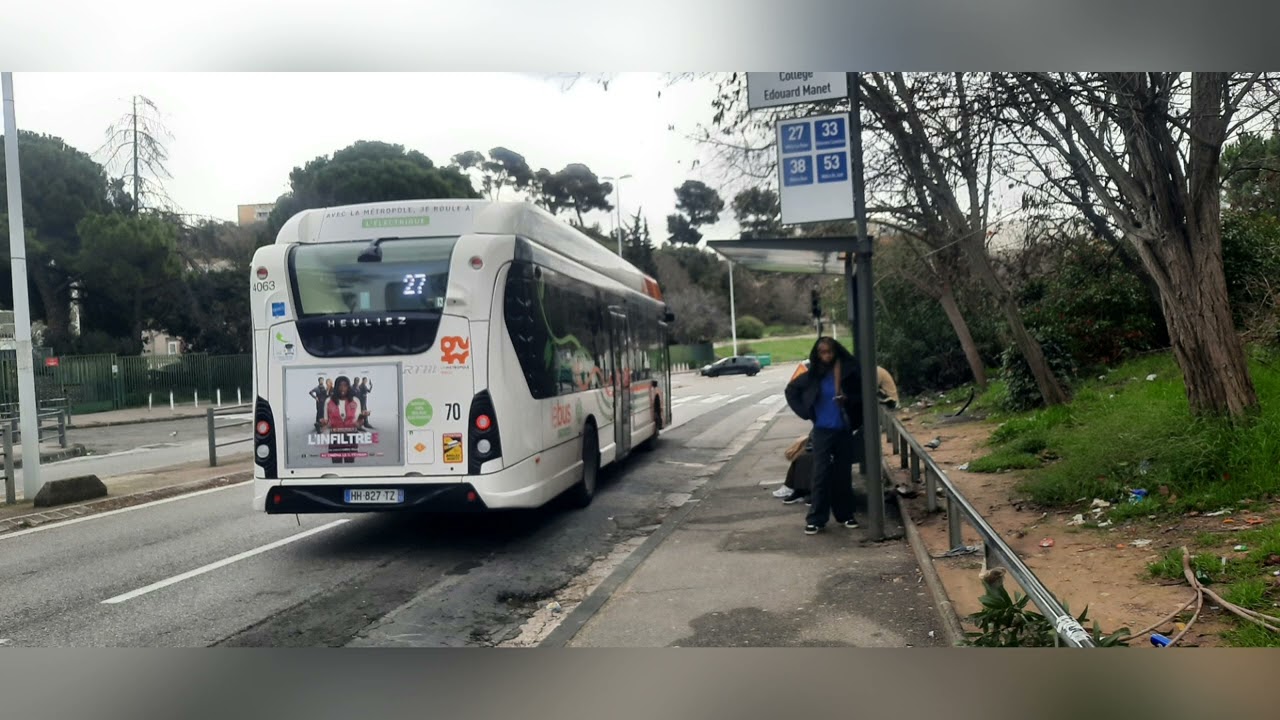 RTM La Métropole Mobilité le Bus | Heuliez GX 337 Elec n°4018 | Ligne 27