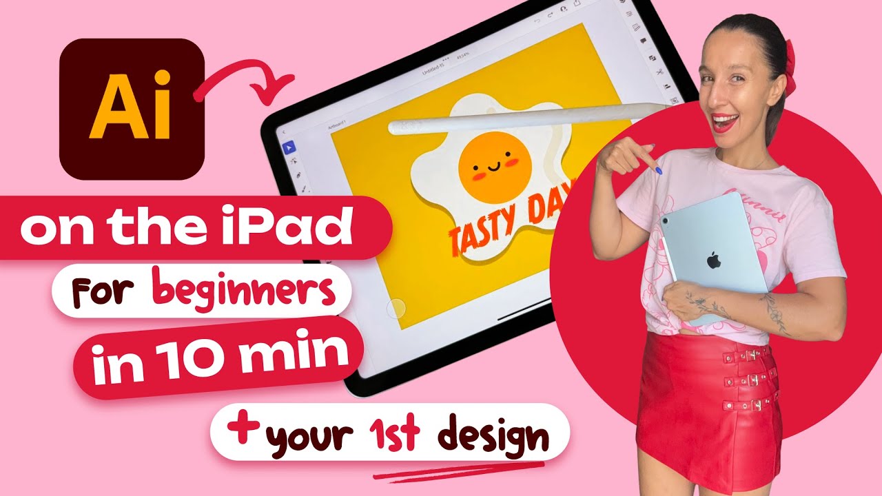 Adobe Illustrator on iPad (review) + Your First Design. Beginner's tutorial.