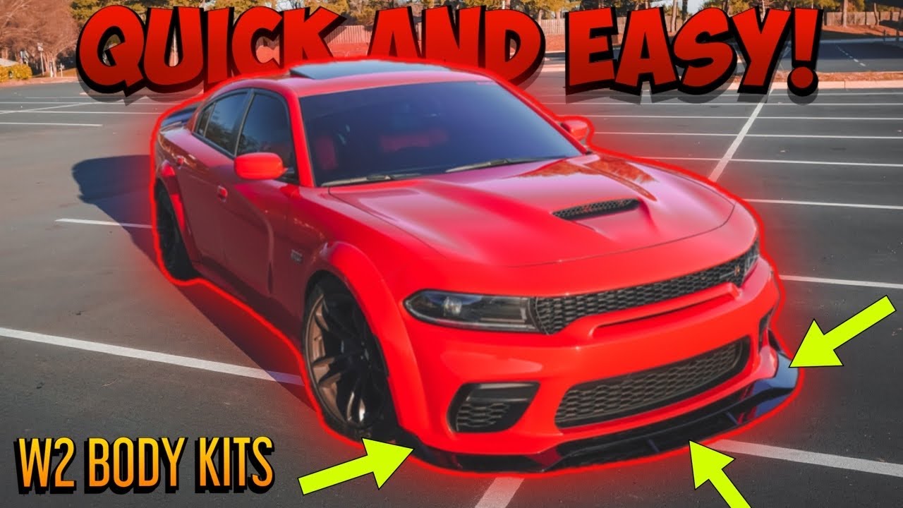 FRONT LIP SPLITTER FOR MY CHARGER SCAT PACK WIDEBODY WAS THE MOD I DIDN'T KNOW I NEEDED | W2BODYKITS