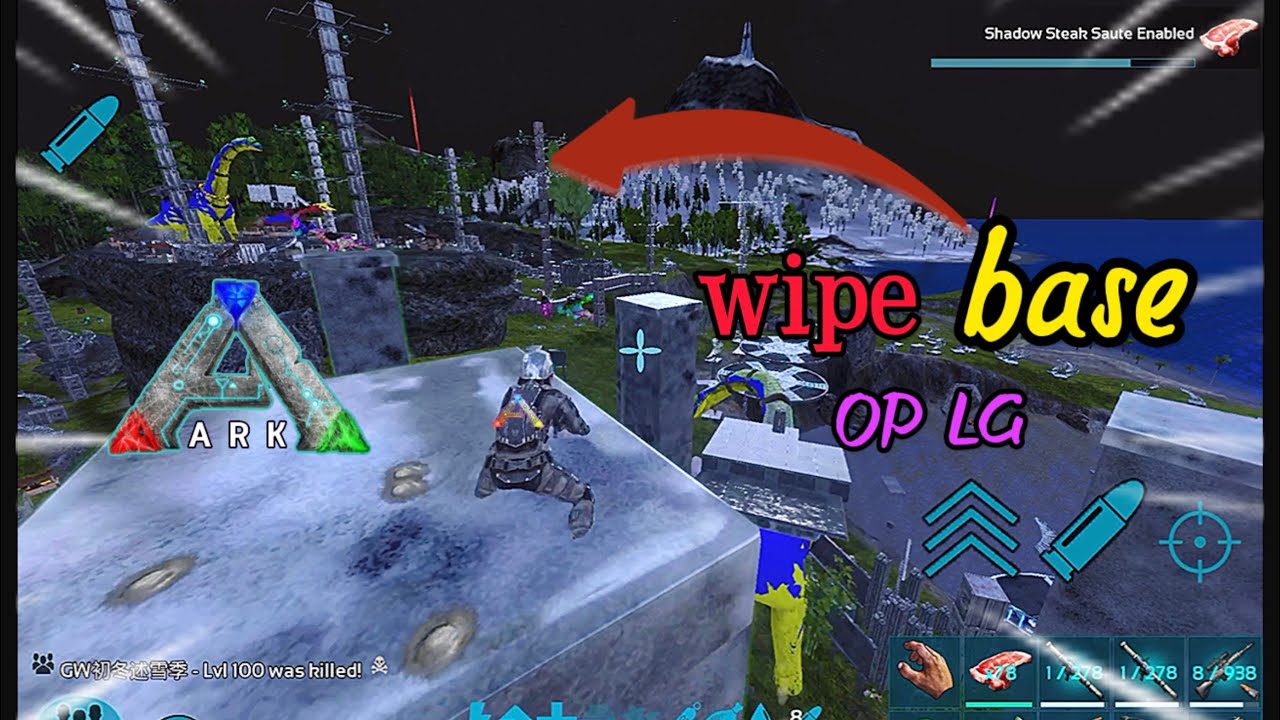 ARK MOBILE PVP 🤩RIAD base（OP player LG）#ark #arkmobile