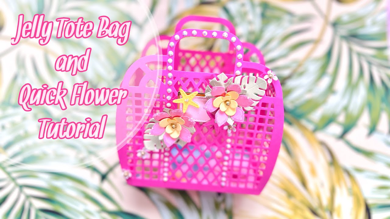 Craft With Me | Putting Together A Jelly Tote Bag + Another Quick Paper Flower Tutorial | ScrapDiva