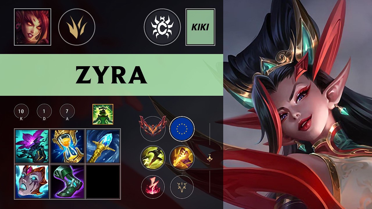 (CLA Kiki) Zyra Jungle vs Kha'Zix - EUW Grandmaster Patch 26.10