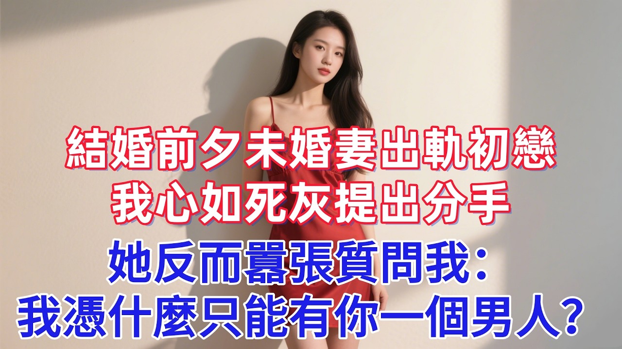 結婚前夕未婚妻出軌初戀，我心如死灰提出分手，她反而囂張質問我：我憑什麼只能有你一個男人？