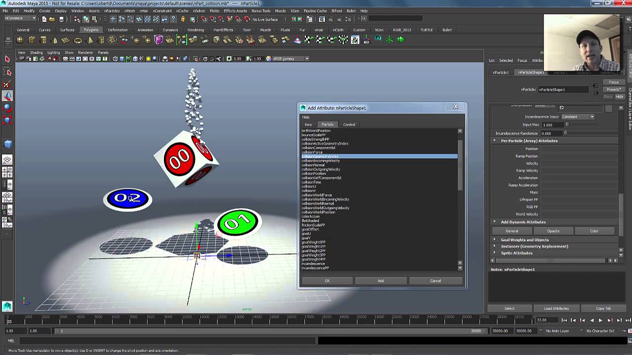 Maya Monday -  nParticle collision set up