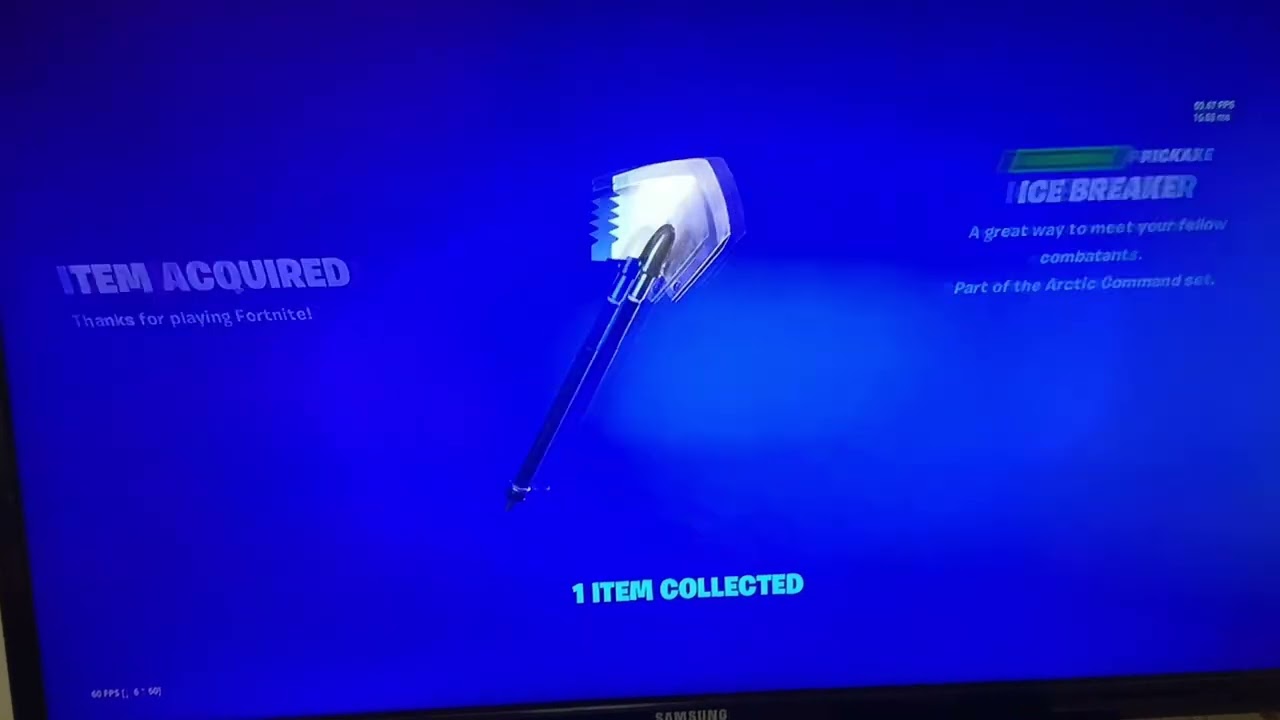 Buying ice breaker pickaxe in fortnite