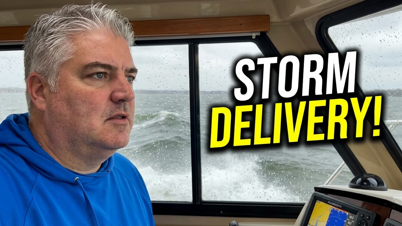 Ranger Tug R23 short boat delivery in 25 knots of wind, 