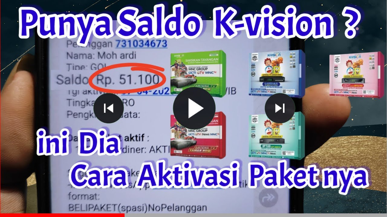 CARA AKTIVASI PAKET CLING DENGAN SALDO K-VISION