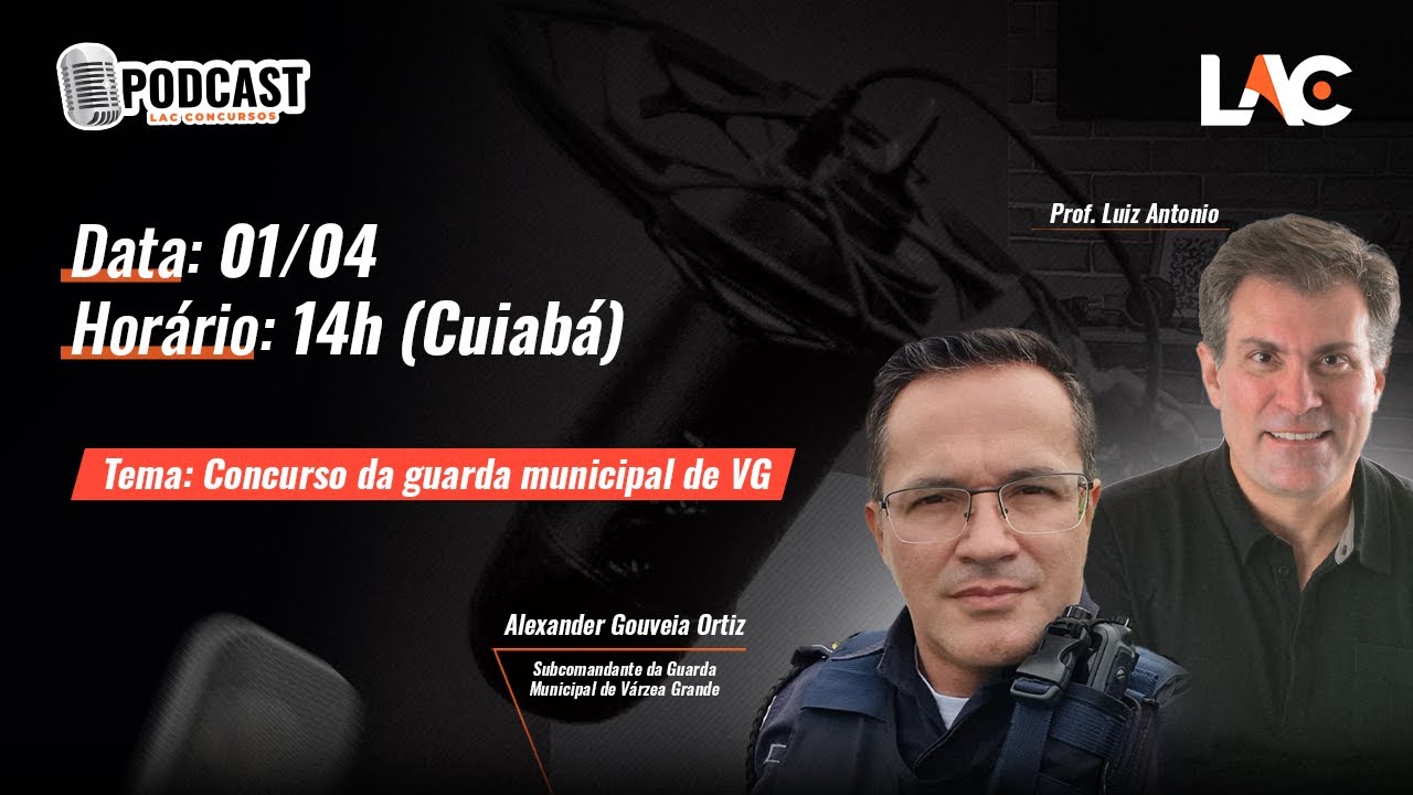 Podcast - Papo de Concurseiro - Concurso da guarda municipal de VG