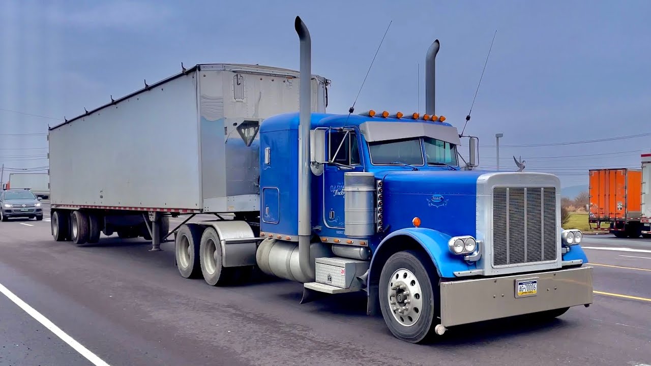 Truck Spotting On Route 222 - Endless Train Horns, Including A Peterbilt With A K6LA