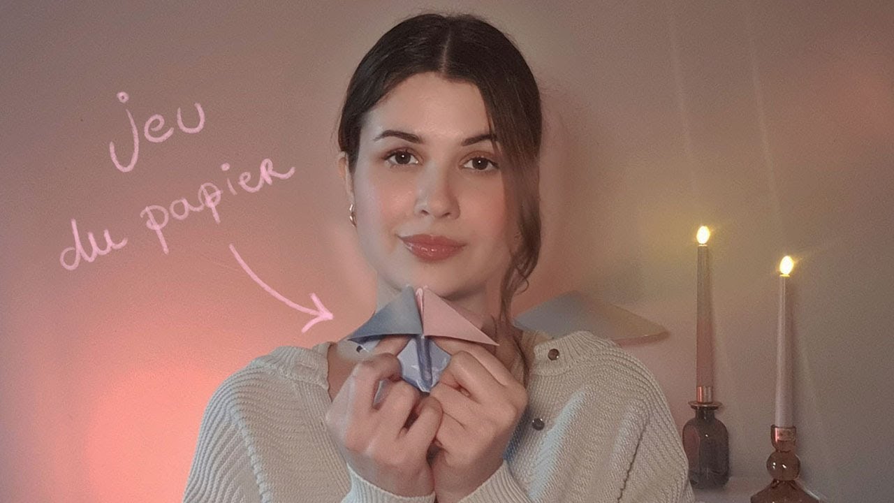 ASMR Fr - Détendez-vous avec le jeu du papier!!! (Soft-spoken, bruits de papier & tapping)