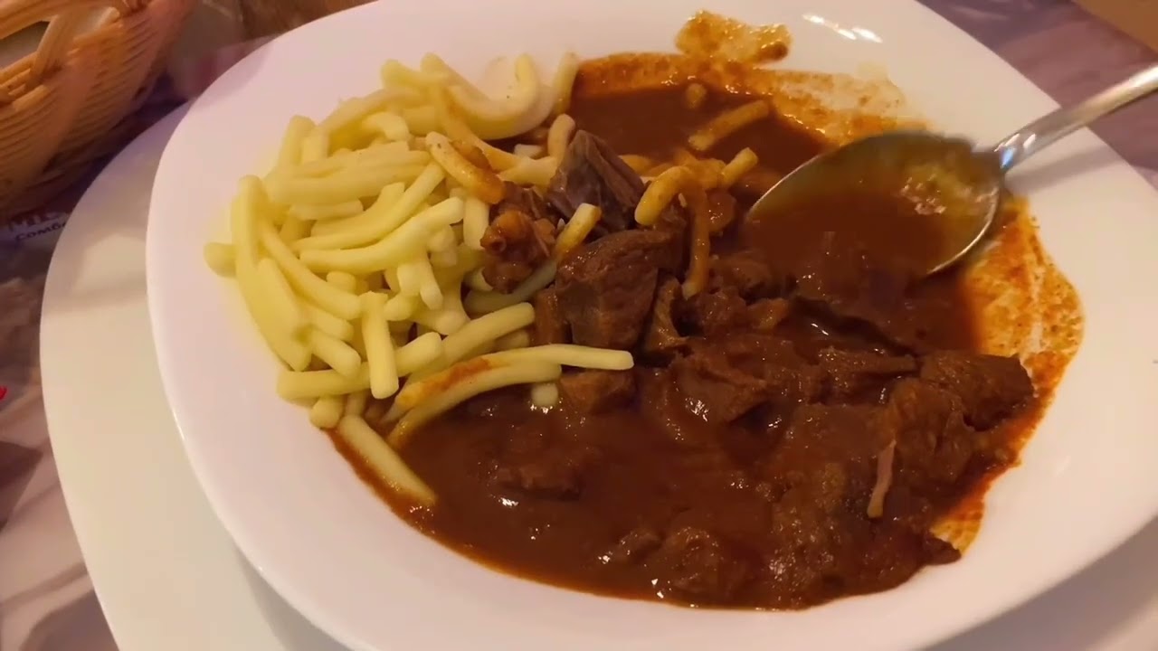 First Time Trying Boiled Beef in Sombor Serbia