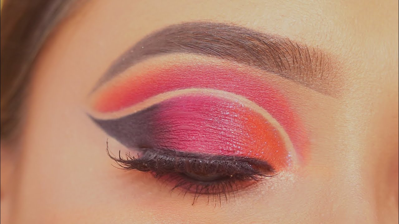 Double cut crease colourful eye Makeup || Step by step eye makeup tutorial || Shilpa