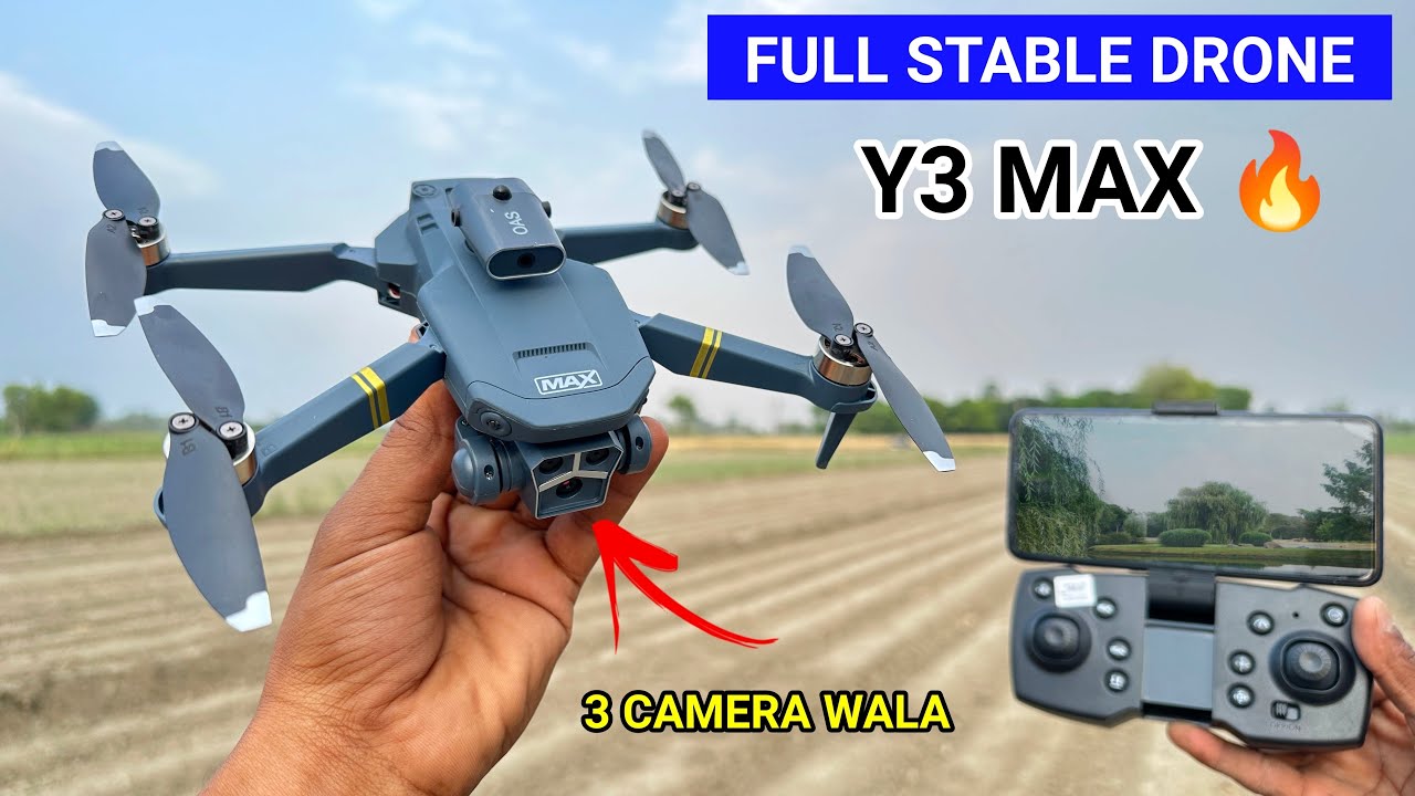 Y3 Max Foldable HD Camera Drone || Brushless motor drone with obstacles avoidance