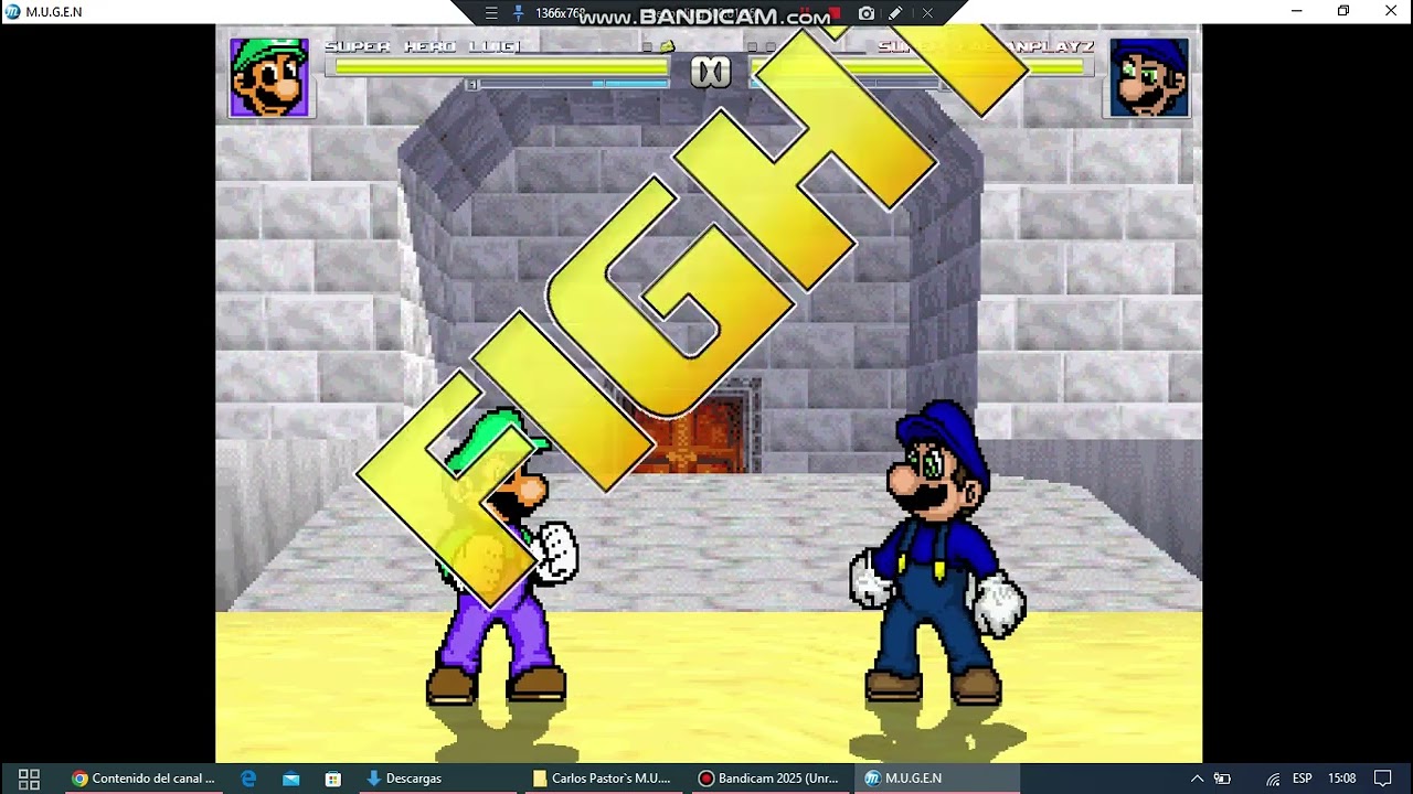 Carlos Pastor`s MUGEN: Super Hero Luigi VS Super FabianPlayz
