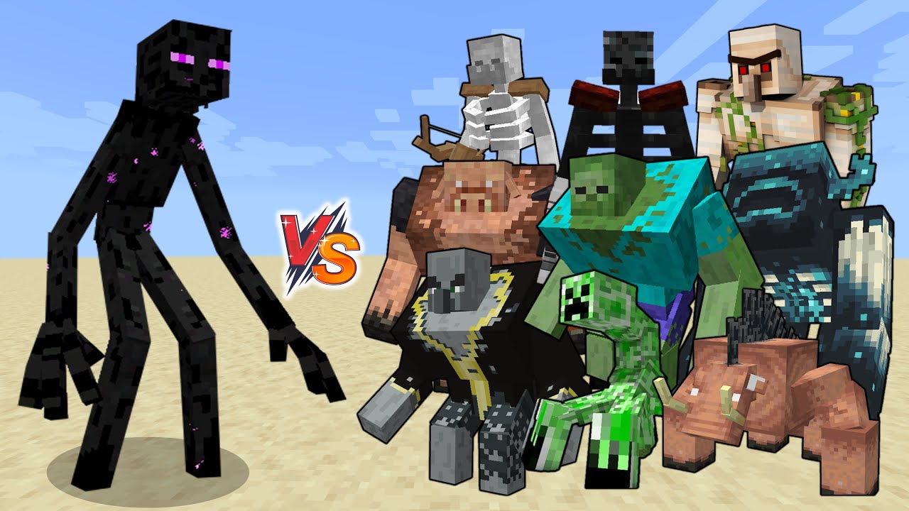 Mutant Enderman vs Mutant creatures - Mutant Enderman vs mutant mobs -Mutant Enderman vs all mutants